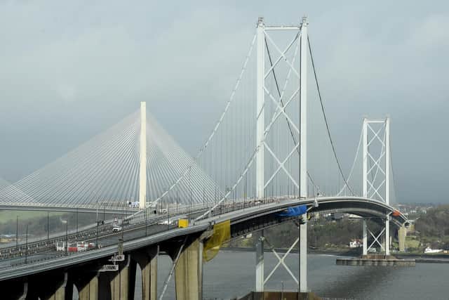 Two bridges: The Forth Road Bridge and the Queensferry Crossing (Pic: Lisa Ferguson)