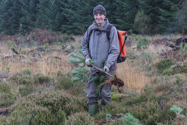 The clearance was being done at Easter Drumclair Moss, by Limerigg, which is owned by Forestry and Land Scotland.
