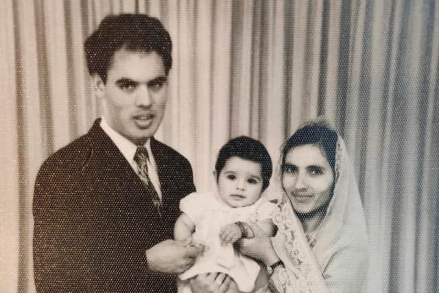 Mohammad and Latifan with their daughter Sameena.