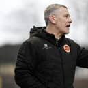 Stenhousemuir boss Gary Naysmith on the touchline (Photo: Alan Murray)