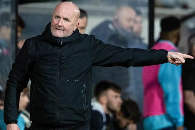 Livingston manager David Martindale pictured during Wednesday night's 1-0 league defeat at Dunfermline Athletic (Pic by Mark Scates/SNS Group)