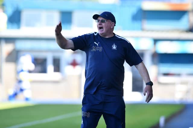 John McGlynn's first competitive match in charge of the Bairns was at Cappielow (Photo: Michael Gillen)