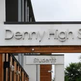 Pupils waiting on buses to take them to Denny High School last week were left at bus stops for over 90 minutes