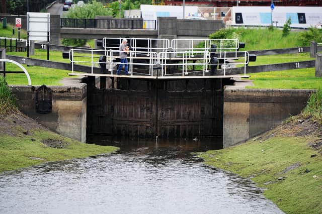 Forth and Clyde Canal at Rosebank where the water level is very low (Pic: Michael Gillen)