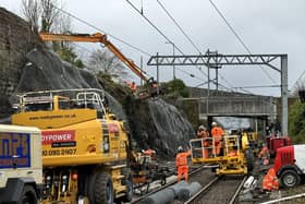 Work is now complete on the Glasgow to Edinburgh line at Ratho. Pic: Network Rail