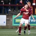 02-01-2022. Picture Michael Gillen. FALKIRK. One year and 284 days of UK wide coronavirus restriction measures. STENHOUSEMUIR. Ochilview Park. Stenhousemuir FC v Stirling Albion FC. Season 2021 - 2022. Matchday 19. SPFL cinch League Two. Stenhousemuir goal Thomas Orr 9.