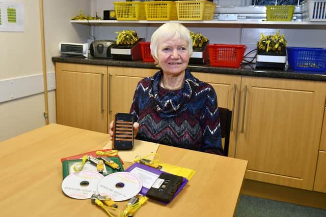 Forth Valley Talking Newspaper Association chairwoman Christine Moroney set the service up 40 years ago. Picture: Michael Gillen.