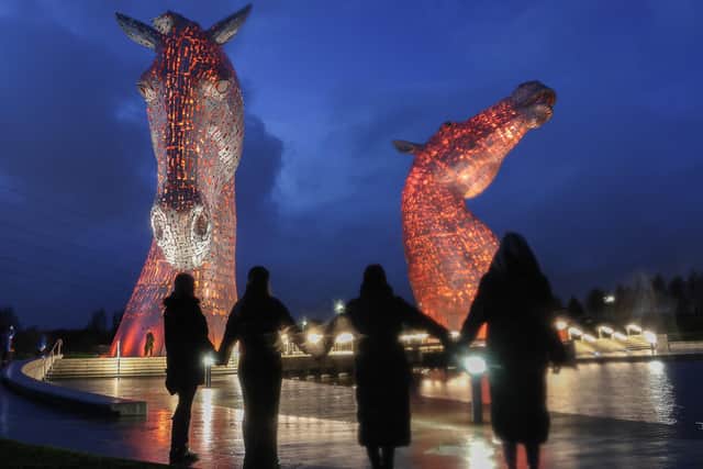 The Kelpies lit up orange for the International Day for the Elimination of Violence against Women last Friday