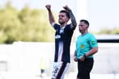 24-08-2024. Picture Michael Gillen. FALKIRK. Falkirk Stadium. Falkirk FC v Partick Thistle FC. Season 2024 - 2025. SPFL William Hill Championship. Match Day 4. Second goal Falkirk, Brad Spencer 8.