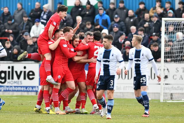 09-03-2024. Picture Michael Gillen. STIRLING. Forthbank Stadium. Stirling Albion FC v Falkirk FC. Season 2023 - 2024. Matchday 28. SPFL cinch League One.