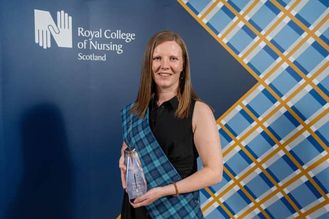 NHS Forth Valley Laura McCann took a top award at the RCN Scotland Nurse of the Year Awards. Pic: Contributed