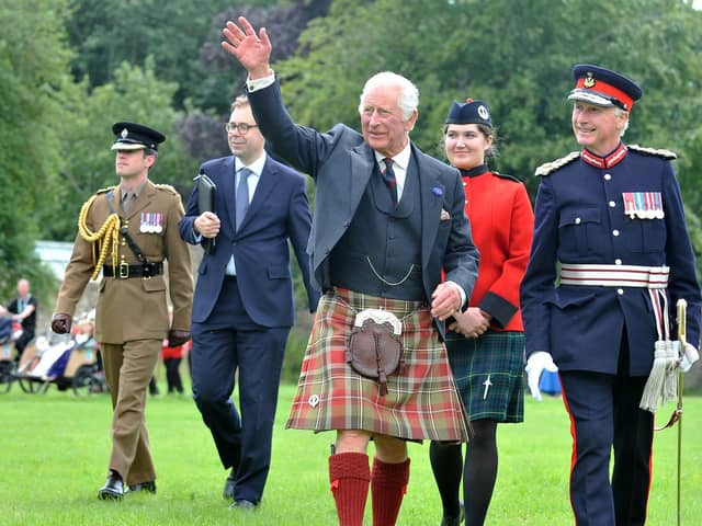 Visit of King Charles III to Kinneil House, Bo'ness last July. Pic: Michael Gillen