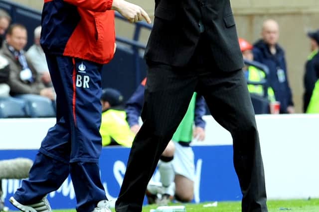 Rice assisted John Hughes at Falkirk - leading the Bairns to the 2009 Scottish Cup final. PIC LISA FERGUSON