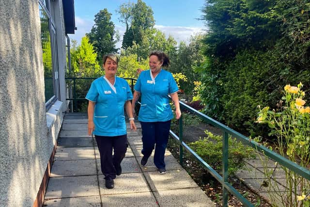 The team provide support for cancer patients in their own homes. Pic: Contributed