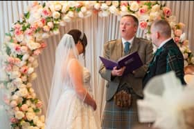Maddiston-based celebrant Craig Flowers was named Celebrant of the Year at the Nation's Wedding Awards 2023 recently.  (Pic: submitted)