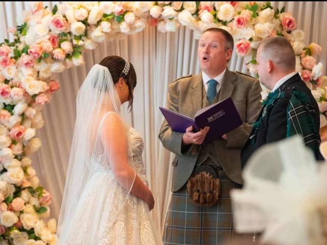 Maddiston-based celebrant Craig Flowers was named Celebrant of the Year at the Nation's Wedding Awards 2023 recently.  (Pic: submitted)