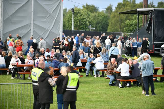 The Great Lawn in the Helix Park was the venue for the concert on Friday night. (Pics: Michael Gillen)