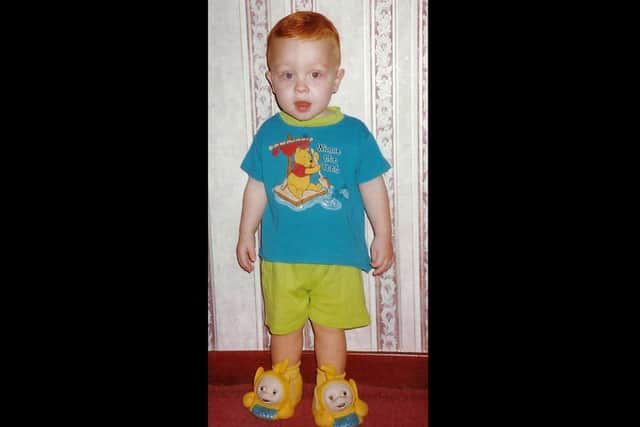 The Voice finalist Craig Eddie as a child. Contributed.