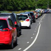 Massive queues form on the A883 near Roughmute recycling centre in Bonnybridge