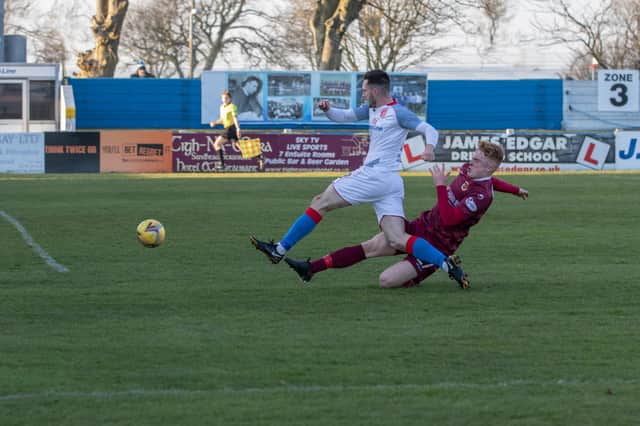 A 4-0 defeat at Stranraer last Thursday ended Stenny's hopes of a top half finish and push for a promotion play-off spot (Pic: Bill McCandish)