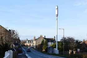 The controversial mobile mast in Maddiston Road near Brighton Cross. Pic: Michael Gillen