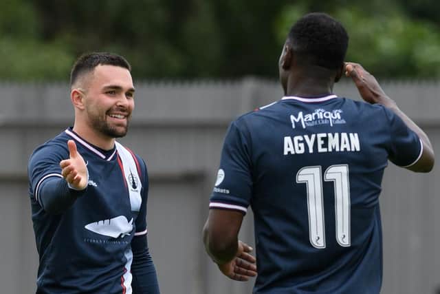 Jordan Allan, who spent the second half of last season at Clyde, scored Falkirk's third goal from Keelan Adams' pass (Photo: Ian Sneddon)