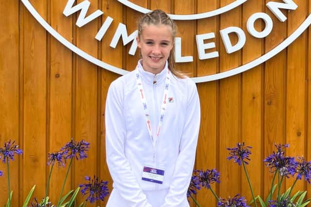 Larbert's Becky McLeod, a junior at Falkirk Lawn Tennis Club, has also had a successful start to 2024 (Photo: Submitted)