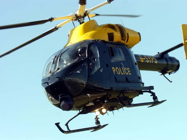 Eye witnesses claim it was a police helicopter. Pic: Dean Atkins