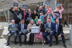 ​Residents from Winchburgh made their feelings clear as they handed in a petition at the Scottish Parliament.