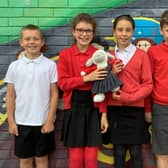 The winning St Joseph's Primary School Euroquiz team.
