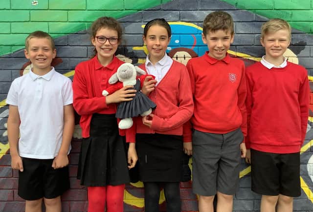 The winning St Joseph's Primary School Euroquiz team.