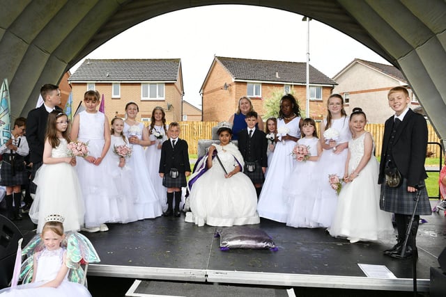 Gala queen Inaaya Sajid and her royal party.