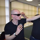 David in action during one of his self-defence classes