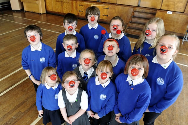 Bantaskin pupils with their red noses in 2013.