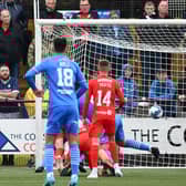 Joe Cardle nets Kelty's opener (Photos: Michael Gillen)