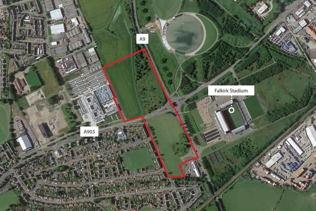 The location of the proposed Falkirk Gateway project. Pic: Contributed