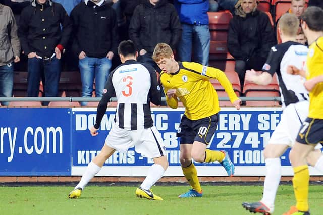 Jay Fulton on the ball for the Bairns against Dunfermline