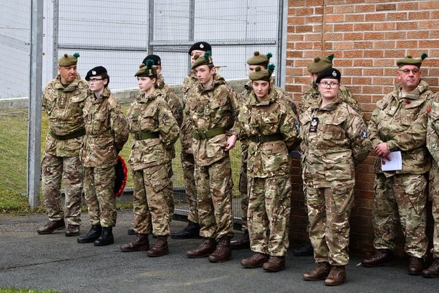 Members of local cadet groups took part in the ceremony