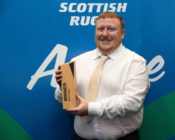 Braes High School's Ross Ledger was named Saltire Energy's Schools Volunteer of the Season (Photo: SNS Group/Scottish Rugby)