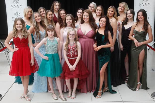 The models who took part in Saturday's fashion show