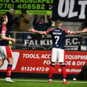 09-01-2024. Picture Michael Gillen. FALKIRK. Falkirk Stadium. Falkirk FC v Cove Rangers FC. Season 2023 - 2024. Matchday 20. SPFL cinch League One. Third goal Falkirk, Callumn Morrison 7.