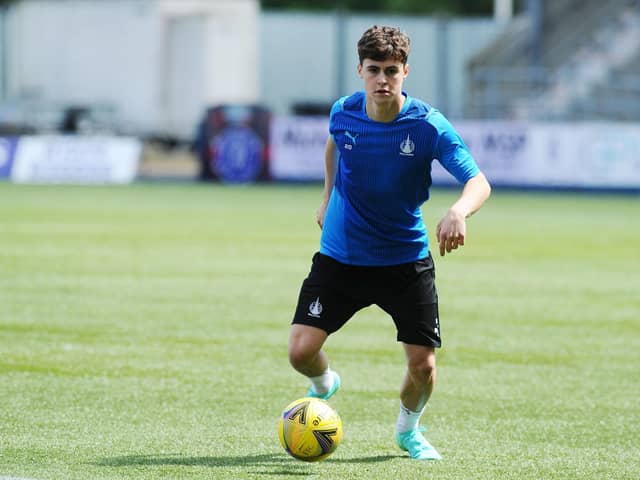 Falkirk left back Blair Sneddon is currently on loan at Berwick Rangers (Photo: Michael Gillen)