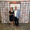 Ciro and Nikki Cirillo of Ciro’s Italian Restaurant with their latest award. Pic: Contributed
