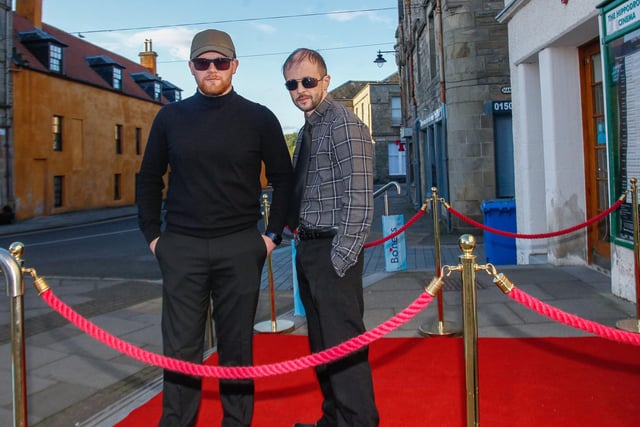 Writer/Director Gary Wales and writer/director David Penman on the red carpet on Monday.