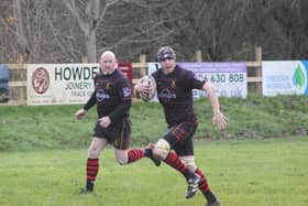 Stags’ Fraser Spence about to go over for a try (Pic Gordon Crossan)