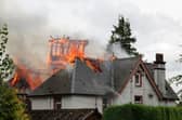 Flames spread quickly through Torwoodhall on Sunday. Pic: Contributed