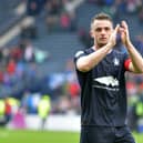29-04-2023. Picture Michael Gillen. GLASGOW. Hampden Park. Falkirk FC v Inverness Caledonian Thistle FC. 2023 Scottish Cup semi-final. Stephen McGinn 4 at the end of the game.
