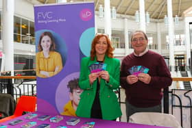 Lynn from Forth Valley College with John McNally, Falkirk MP