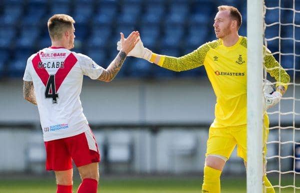 Jamieson in action against Falkirk for Airdrie (Photo: SNS Group)