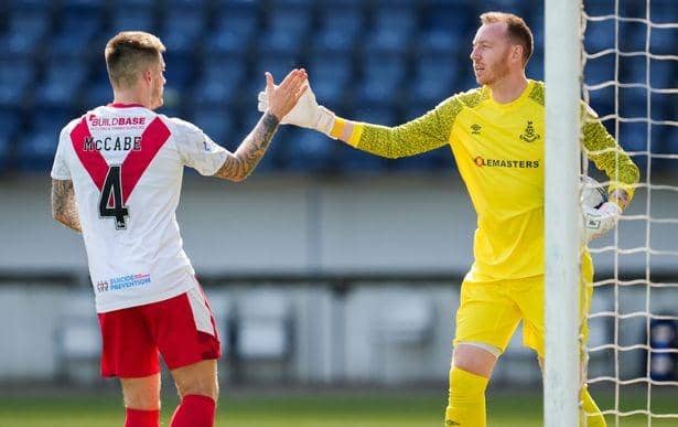 Jamieson in action against Falkirk for Airdrie (Photo: SNS Group)